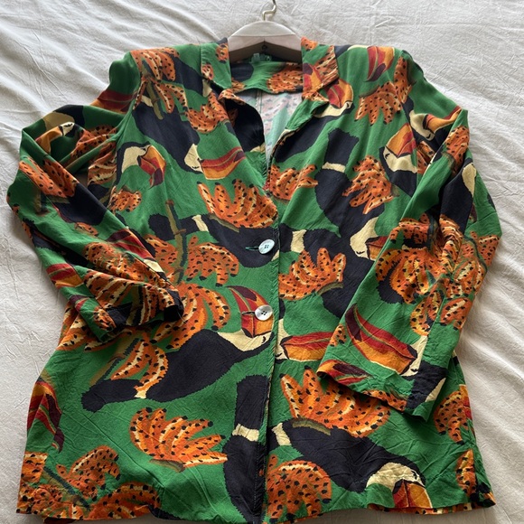 FARM Rio Tropical Green Toucan Blazer - Picture 8 of 9